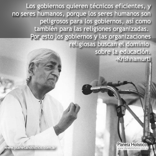 Frase de Krishnamurti - Los Gobiernos