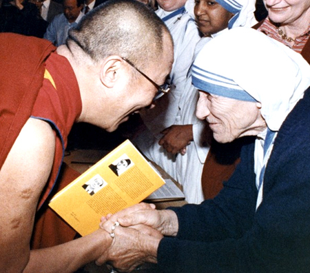 Dalai Lama con la Madre Teresa de Calcuta