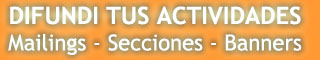 Difundir tus Actividades - Mailings - Banners - Secciones